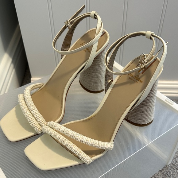 Sam Edelman | Kia Beads Block Heals in Modern Ivory - Picture 6 of 8